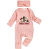 imageKuriozud My First Halloween Outfit Baby Girl Ghost Romper Pumpkin Onesie Newborn Preemie Girl Pajamas Thanksgiving ClothesPink Bowchristmas Tree