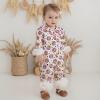 imageKuriozud Baby Girl Halloween Satin Silk Pajamas Button Down Pumpkin Pajamas Jumpsuit Feather Trim Sleeve Fall Nightgown PjsBlack