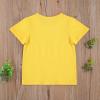 imageToddler Baby Boy Girl Short Sleeve Tee Solid Basic Cotton T Shirt Top ClothesYellow