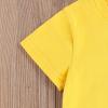 imageToddler Baby Boy Girl Short Sleeve Tee Solid Basic Cotton T Shirt Top ClothesYellow
