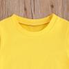 imageToddler Baby Boy Girl Short Sleeve Tee Solid Basic Cotton T Shirt Top ClothesYellow