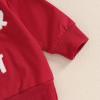 imageKuriozud Toddler Boy Girl Christmas Outfits Sweatshirt Letter Embroidery Pattern Long Sleeve Round Neck Pullover Loose TopsRed Better Not Pout