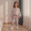 imageKuriozud Toddler Baby Girl Pajamas Button Down StrawberryBow Top And Pants Cotton Linen Sleepwear Little Kids Girls PajamasStrawberry Pink