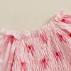 imageKuriozud Baby Girl Valentines Day OutfitsHeart Onesie Long Sleeve Ruffle Romper Bow Headband Newborn Infant ClothesPink Bow