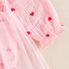 imageKuriozud Baby Girl Valentines Day OutfitsHeart Onesie Long Sleeve Ruffle Romper Bow Headband Newborn Infant ClothesPink Heart Mesh