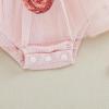 imageKuriozud Baby Girl Valentines Day OutfitsHeart Onesie Long Sleeve Ruffle Romper Bow Headband Newborn Infant ClothesPink Heart a