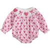 Pink Smocked Romper Without Headband a