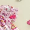 imageKuriozud Birthday Girl Outfit Silk Birthday Pajamas Dress Nightgown Feather Trim Pjs Toddler Little Girl GiftPink