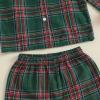 imageKuriozud Kids Christmas Pajamas Toddler Baby Boy Girl Button Down Pjs Tops Pants Little Boys Girls Christmas Pajama SetBuffalo Plaid Green
