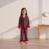 imageKuriozud Kids Christmas Pajamas Toddler Baby Boy Girl Button Down Pjs Tops Pants Little Boys Girls Christmas Pajama SetBuffalo Plaid Red