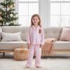 imageKuriozud Kids Christmas Pajamas Toddler Baby Boy Girl Button Down Pjs Tops Pants Little Boys Girls Christmas Pajama SetGingerbread Plaid Print Pink