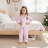 imageKuriozud Kids Christmas Pajamas Toddler Baby Boy Girl Button Down Pjs Tops Pants Little Boys Girls Christmas Pajama SetGingerbread Plaid Print Pink