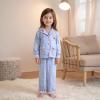 imageKuriozud Kids Christmas Pajamas Toddler Baby Boy Girl Button Down Pjs Tops Pants Little Boys Girls Christmas Pajama SetPlaid Print Blue