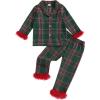imageKuriozud Kids Christmas Pajamas Toddler Baby Boy Girl Button Down Pjs Tops Pants Little Boys Girls Christmas Pajama SetBuffalo Plaid Green
