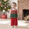 imageKuriozud Halloween Toddler Baby Girl Outfit Pumpkin Patch Tank TopWide Leg Pants Set Kids Little Girl Halloween ClothesXmas Red Green