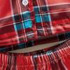 imageKuriozud Kids Christmas Pajamas Toddler Girl Santa Feather Trim Button Down Tops Pants Girls Bow Sleepwear Silk Satin Pjs SetBuffalo Plaid Red
