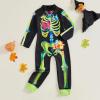 imageKuriozud Kids Toddler Girls Halloween Costume Zipper Long Sleeve Skeleton Jumpsuit Little Girl Halloween Clothes OutfitGreen