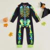 imageKuriozud Kids Toddler Girls Halloween Costume Zipper Long Sleeve Skeleton Jumpsuit Little Girl Halloween Clothes OutfitGreen