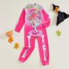 imageKuriozud Kids Toddler Girls Halloween Costume Zipper Long Sleeve Skeleton Jumpsuit Little Girl Halloween Clothes OutfitPink