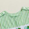 imageKuriozud Smocked Baby Boy Girl Clothes Sleeveless Romper Jumpsuit Overall Newborn Infant Clothing Spring Summer Outfits St Patricks Day Car Shamrock 36 Months