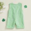 imageKuriozud Smocked Baby Boy Girl Clothes Sleeveless Romper Jumpsuit Overall Newborn Infant Clothing Spring Summer Outfits St Patricks Day Car Shamrock 36 Months