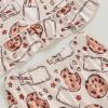 imageKuriozud Toddler Girl Christmas Silk Pajamas Ruffle Button Down 2 Piece Pajama Set Kids Little Girls Pjs Nightgown OutfitBeige Cookie