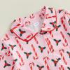 imageKuriozud Toddler Girl Christmas Silk Pajamas Ruffle Button Down 2 Piece Pajama Set Kids Little Girls Pjs Nightgown OutfitPink Candy