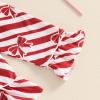 imageKuriozud Toddler Girl Christmas Silk Pajamas Ruffle Button Down 2 Piece Pajama Set Kids Little Girls Pjs Nightgown OutfitRed Stripedbowtie
