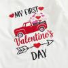 image:imageKuriozud Baby My First Valentines Outfits Long Sleeve Romper Bodysuit Top Pants Hat 3 Piece Clothes SetMy First Valentines Red