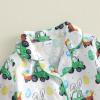 image:imageKuriozud Kids Toddler Boy Easter Pajamas Long Sleeve Button Down Shirt Top and Pants 2pcs Pjs Sets SleepwearCar Bunny Egg Green