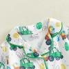 image:imageKuriozud Kids Toddler Boy Easter Pajamas Short Sleeve Button Down Shirt Top and Shorts 2pcs Pjs Sets SleepwearCar Bunny Egg Green