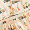 image:imageKuriozud Kids Toddler Boy Easter Pajamas Short Sleeve Button Down Shirt Top and Shorts 2pcs Pjs Sets SleepwearCar Bunny Egg Orange