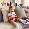 image:imageKuriozud Kids Toddler Girl 4th of July Pajamas Short Sleeve Button Down Shirt Top and Shorts 2pcs Pjs Sets SleepwearAmerican Flag Bow Red