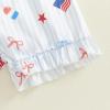 image:imageKuriozud Kids Toddler Girl 4th of July Pajamas Short Sleeve Button Down Shirt Top and Shorts 2pcs Pjs Sets SleepwearAmerican Flag Ice Cream Blue