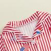 image:imageKuriozud Kids Toddler Girl 4th of July Pajamas Short Sleeve Button Down Shirt Top and Shorts 2pcs Pjs Sets SleepwearAmerican Flag Ice Cream Red
