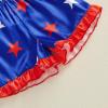 image:imageKuriozud Kids Toddler Girl 4th of July Pajamas Short Sleeve Button Down Shirt Top and Shorts 2pcs Pjs Sets SleepwearStars Navy Blue