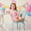 image:imageKuriozud Kids Toddler Girl Birthday Pajamas Short Sleeve Satin Button Down Shirt and Shorts Summer 2pcs Pjs Sets SleepwearCake Goose Pink B