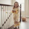 image:imageKuriozud Kids Toddler Girl Satin Pajamas Fuzzy Trim Long Sleeve Button Down Shirt Top and Pants 2pcs Pjs Sets SleepwearEaster Egg Chick Yellow