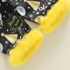 image:imageKuriozud Kids Toddler Girl Satin Pajamas Fuzzy Trim Long Sleeve Button Down Shirt Top and Pants 2pcs Pjs Sets SleepwearHappy New Year Black