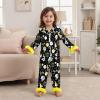 image:imageKuriozud Kids Toddler Girl Satin Pajamas Fuzzy Trim Long Sleeve Button Down Shirt Top and Pants 2pcs Pjs Sets SleepwearHappy New Year Black