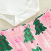 image:imageKuriozud Newborn Baby Girl Bell Bottom Outfit Ruffle Romper Cute Bow Flare Pants Set Headband Cute ClothesMy First Christmas Tree White