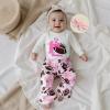 image:imageKuriozud Newborn Baby Girl Bell Bottom Outfit Ruffle Romper Cute Bow Flare Pants Set Headband Cute ClothesMy First Football Season White