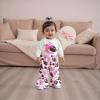 image:imageKuriozud Newborn Baby Girl Bell Bottom Outfit Ruffle Romper Cute Bow Flare Pants Set Headband Cute ClothesMy First Football Season White