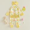 image:imageKuriozud Newborn Baby Girl Boy Footie Romper One Piece Jumpsuit Sleeper Infant ClothesEgg Chick Yellow