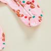 image:imageKuriozud Newborn Baby Girl Boy Footie Romper One Piece Jumpsuit Sleeper Infant ClothesGingerbread Snowflakes Pink