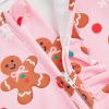 image:imageKuriozud Newborn Baby Girl Boy Footie Romper One Piece Jumpsuit Sleeper Infant ClothesGingerbread Snowflakes Pink