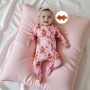 image:imageKuriozud Newborn Baby Girl Boy Footie Romper One Piece Jumpsuit Sleeper Infant ClothesGingerbread Snowflakes Pink