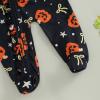 image:imageKuriozud Newborn Baby Girl Boy Footie Romper One Piece Jumpsuit Sleeper Infant ClothesPumpkin  Bow Black