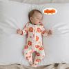 image:imageKuriozud Newborn Baby Girl Boy Footie Romper One Piece Jumpsuit Sleeper Infant ClothesPumpkin  Bow Orange