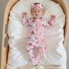 image:imageKuriozud Newborn Baby Girl Boy Footie Romper One Piece Jumpsuit Sleeper Infant ClothesPumpkin  Ghost Pink